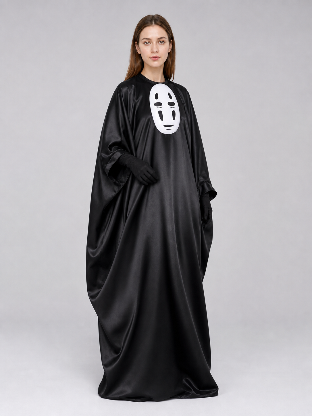 No-Face Costume with Hood, Mask, and Gloves