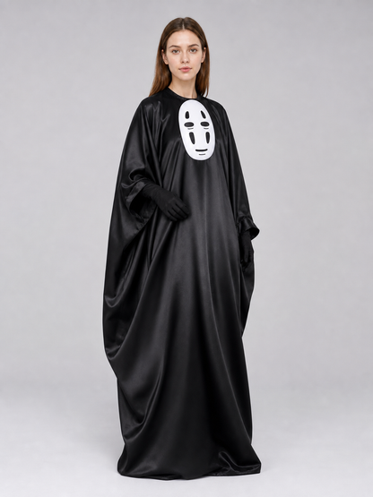 No-Face Costume with Hood, Mask, and Gloves