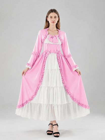 Medieval Dress with Bow and Tiered Skirt Costume Dresses detail