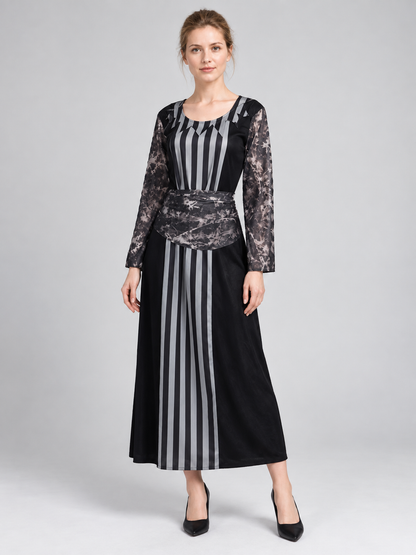 Witch Costume with Belt, Stripes, and Openwork Sleeves Costumes detail