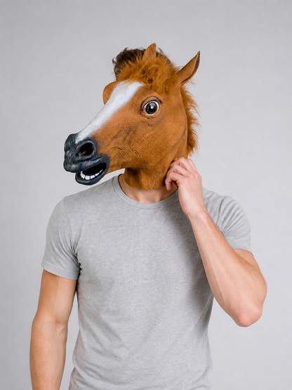 Halloween Horse-Head Carnival Headpiece Costume Headwear detail