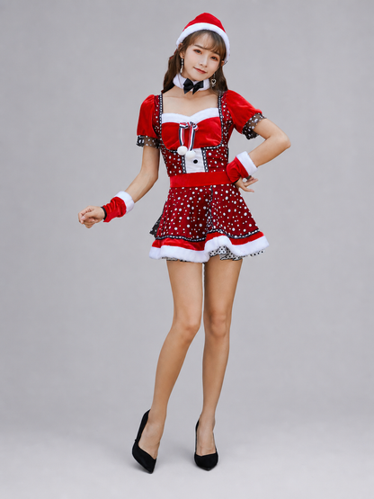 New Year's Character Costume: Red Dress with Accessories