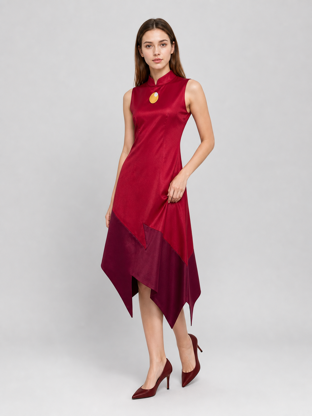 Edalyn cosplay dress in a school uniform style, red