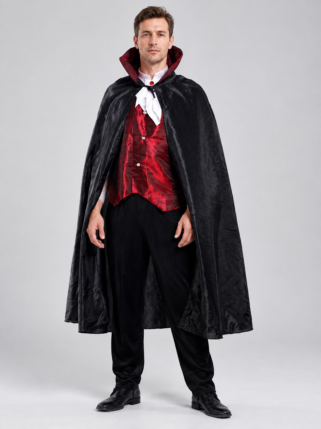 Vampire Costume with Black Cape Costume Capes detail