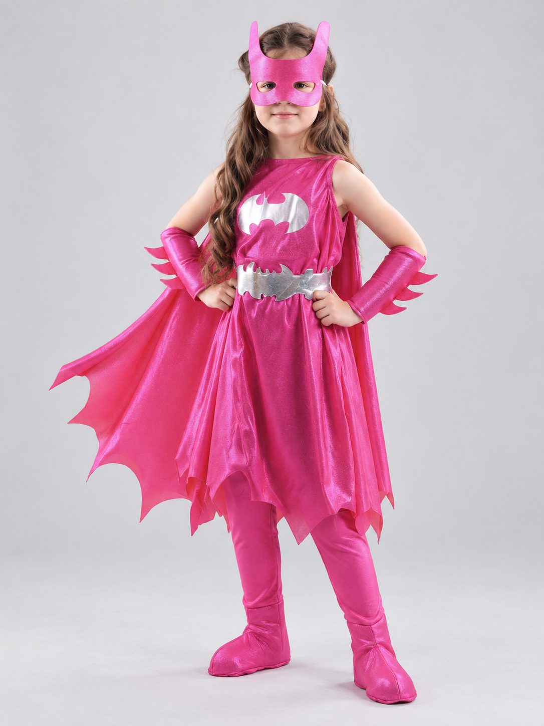 Children’s superhero costume with mask and cape product detail