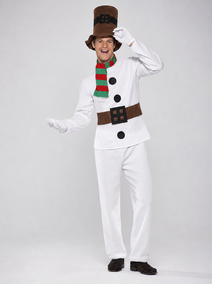 Snowman Holiday Costume with Hat and Scarf