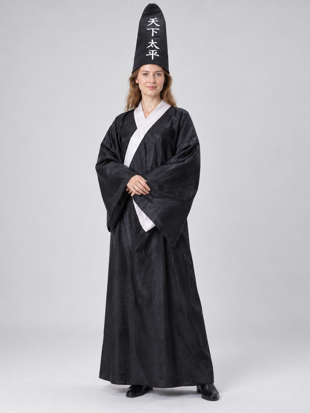 Halloween Carnival Costume: Black Robe, Hat