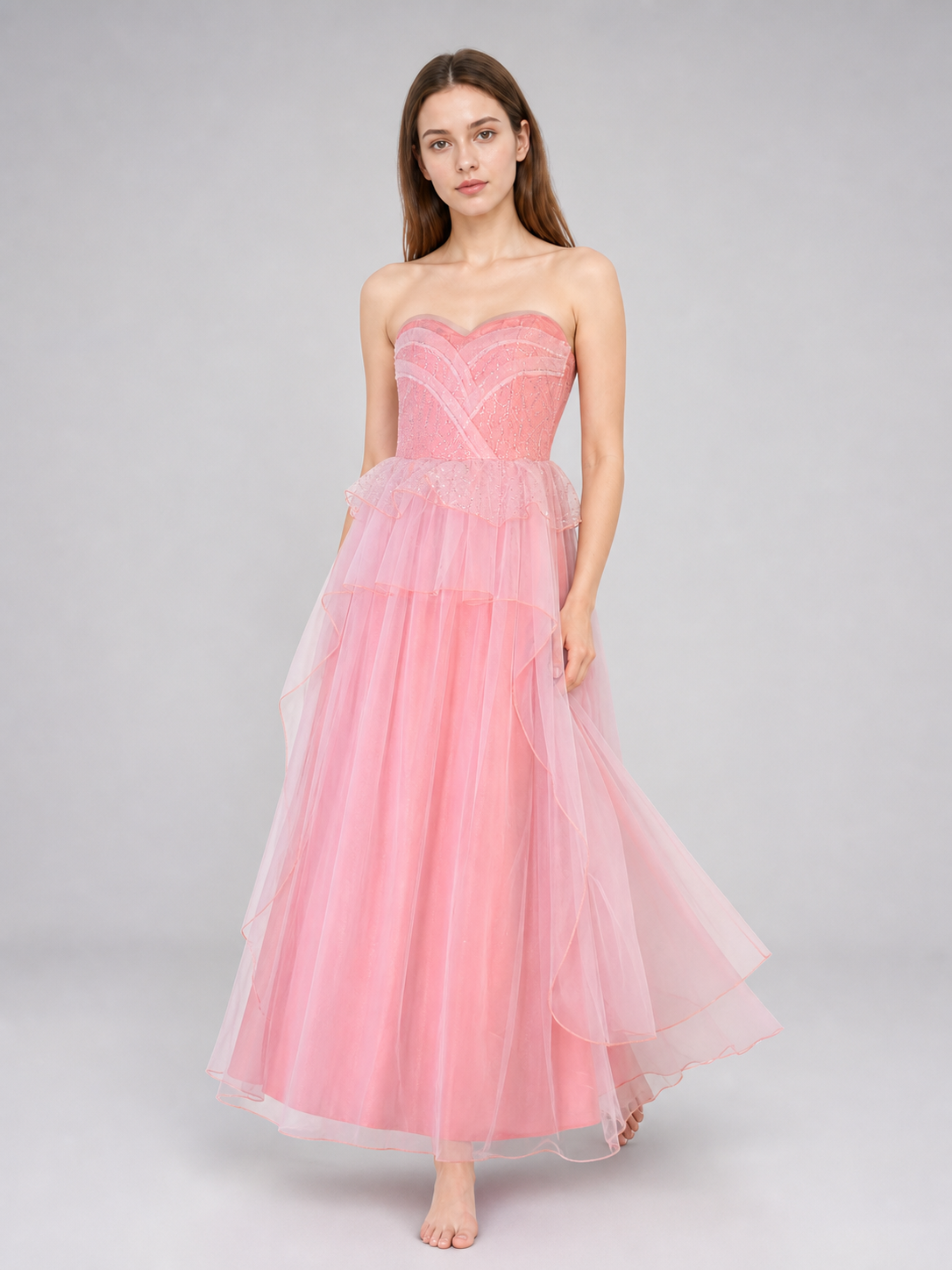 Glinda pink cosplay dress with a full skirt