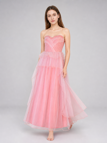 Glinda pink cosplay dress with a full skirt