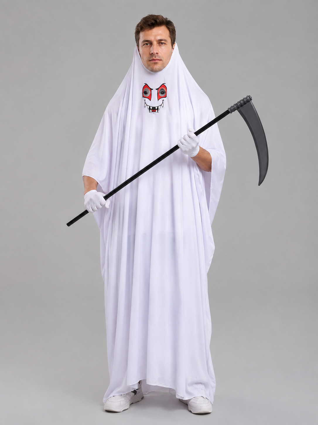 Ghost Costume with Long Cape and Scythe Costume Capes detail