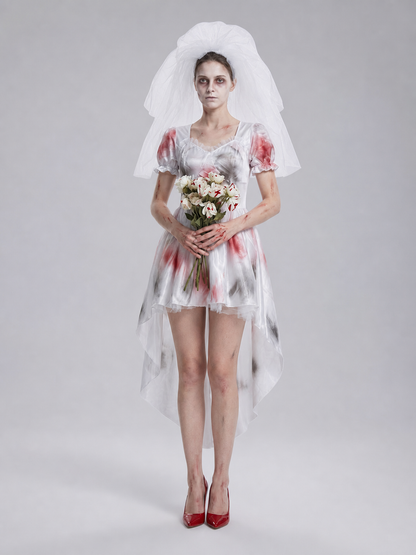 Stage Costume: White Dress with Blood Effect