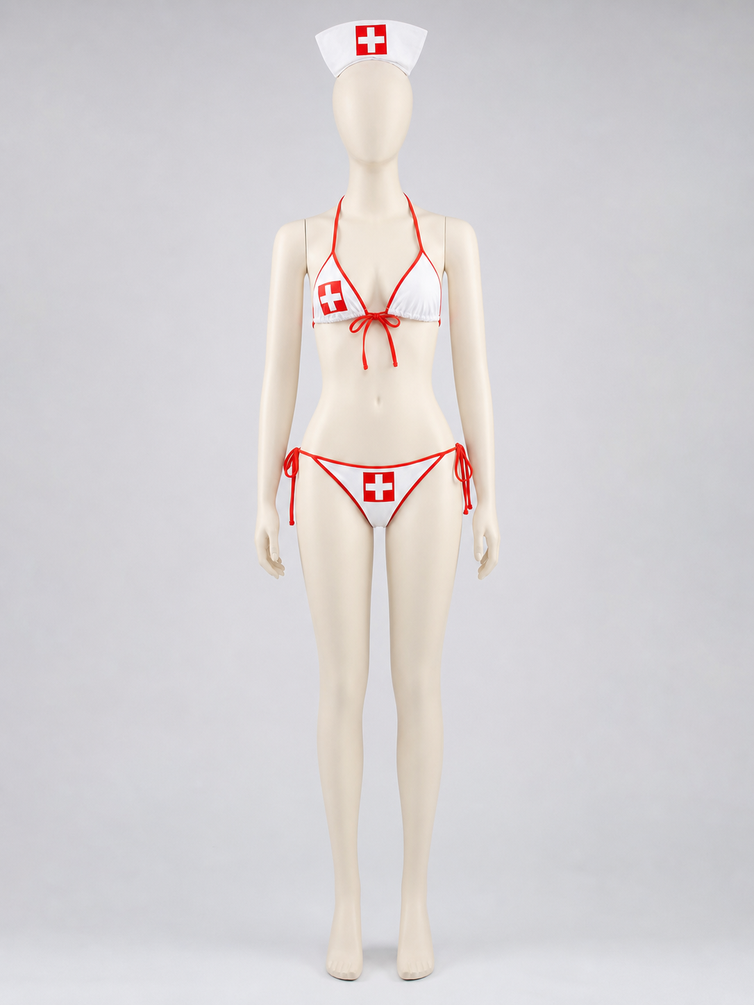 Two-Piece Bikini Swimsuit for Cosplay with a Cross