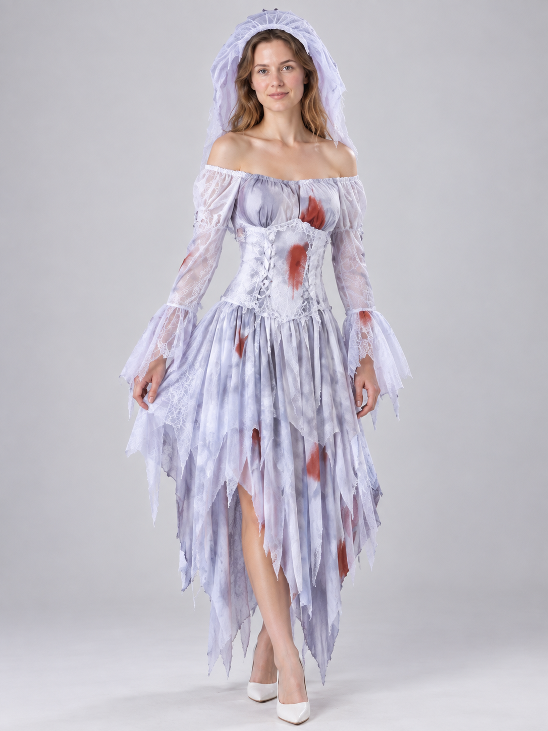 Ghost Bride White Lace Carnival Costume