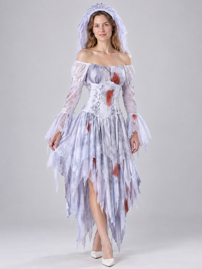 Ghost Bride White Lace Carnival Costume