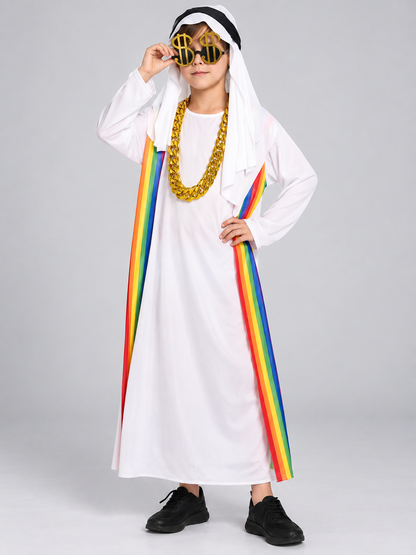 Kids' Oriental Prince Carnival Costume, White