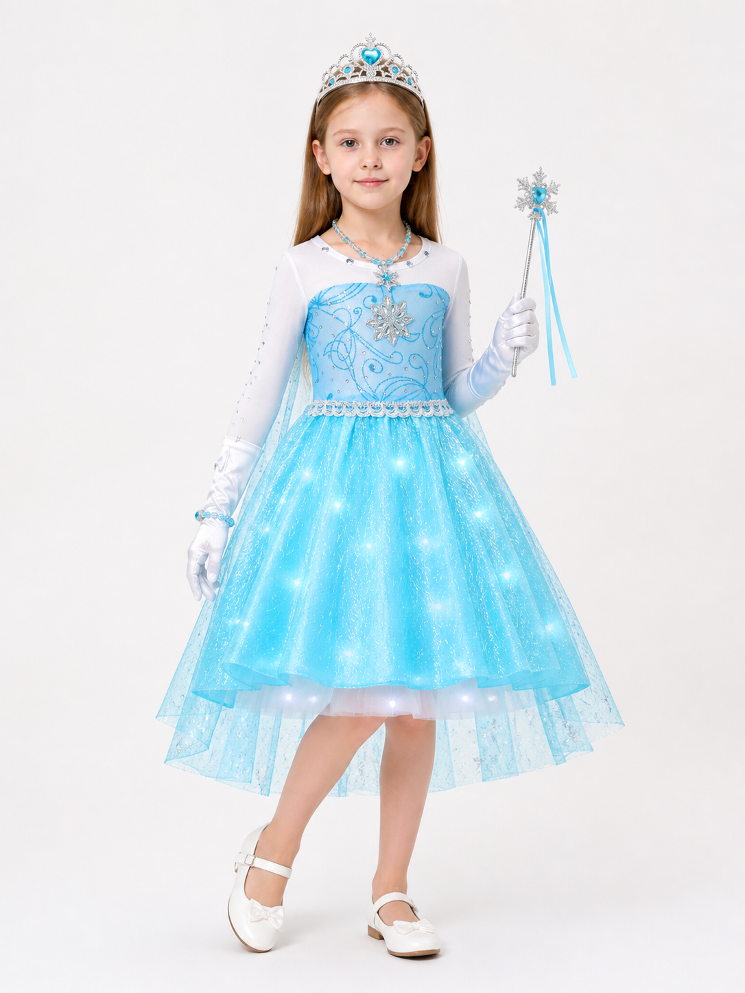 Snow Queen Costume with Lights Costumes detail
