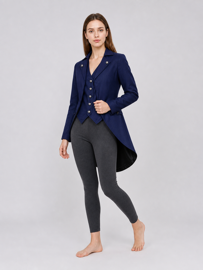 Dark Navy Cosplay Tailcoat with Black Tails