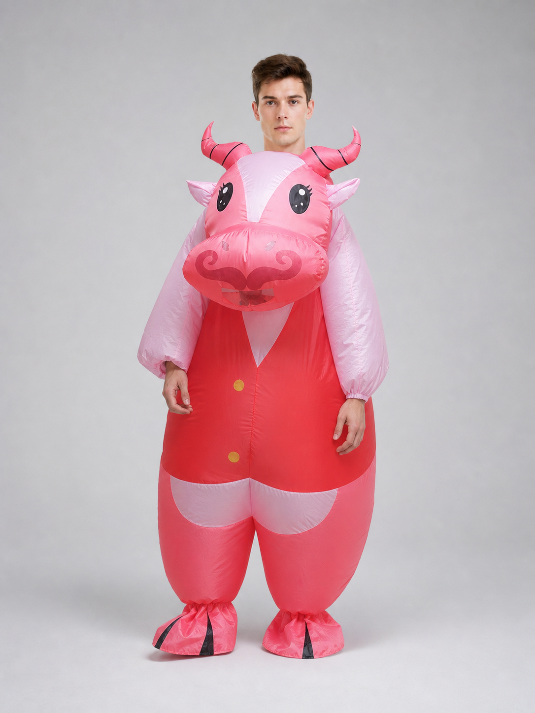 Inflatable Bull Costume with Horns for Parties