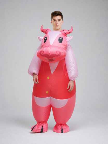 Inflatable Bull Costume with Horns for Parties