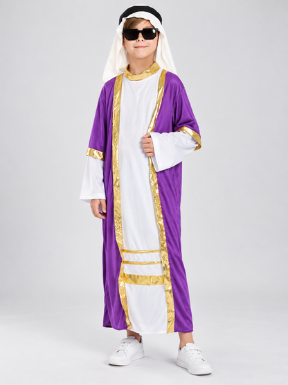 Kids' Oriental Carnival Costume: Robe, Headscarf, Glasses
