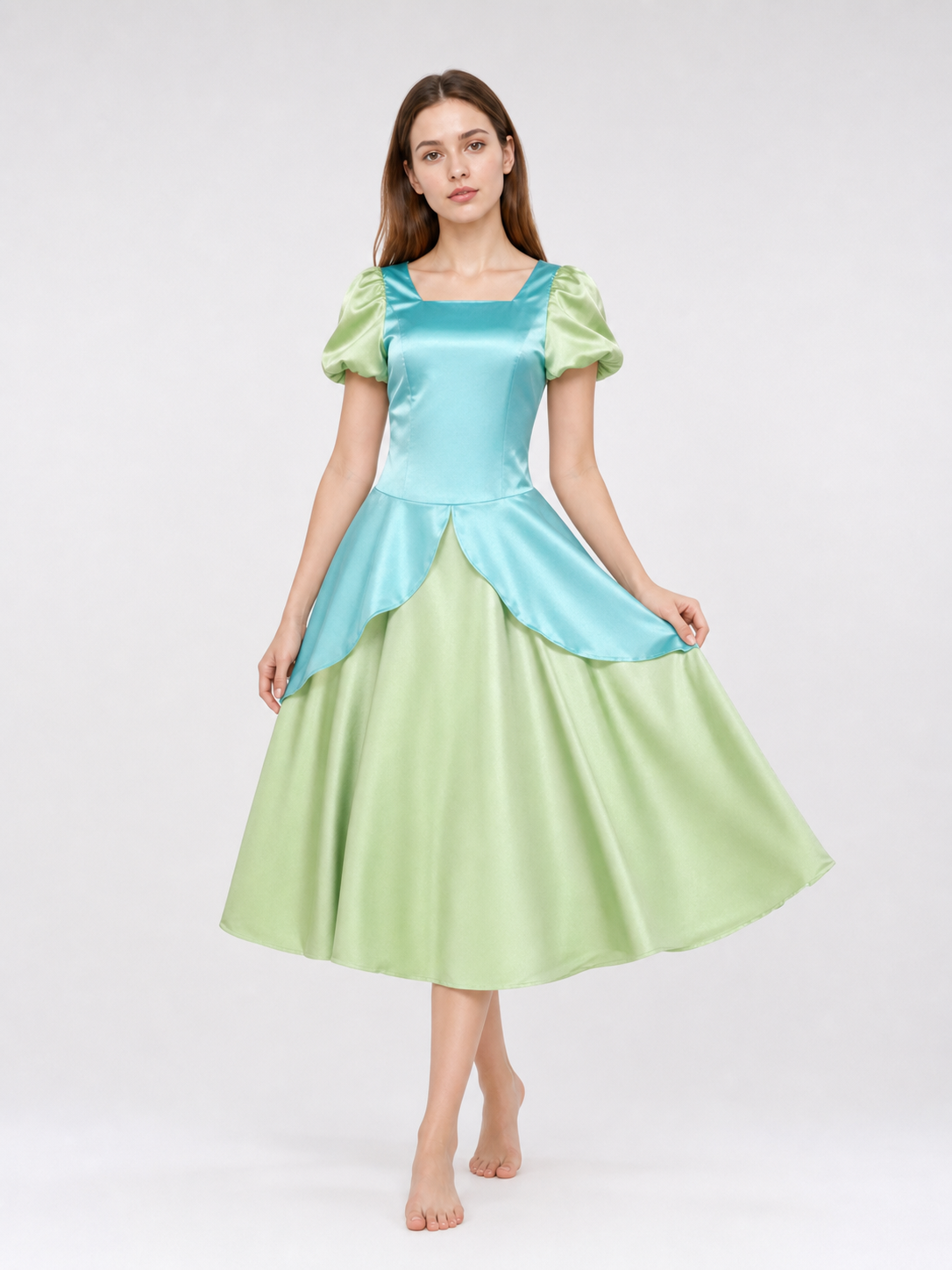 Cinderella Cosplay Costume: Dress with Bow and Headband