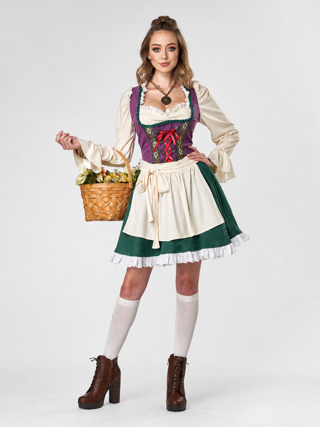 Oktoberfest Dress with Apron and Lacing