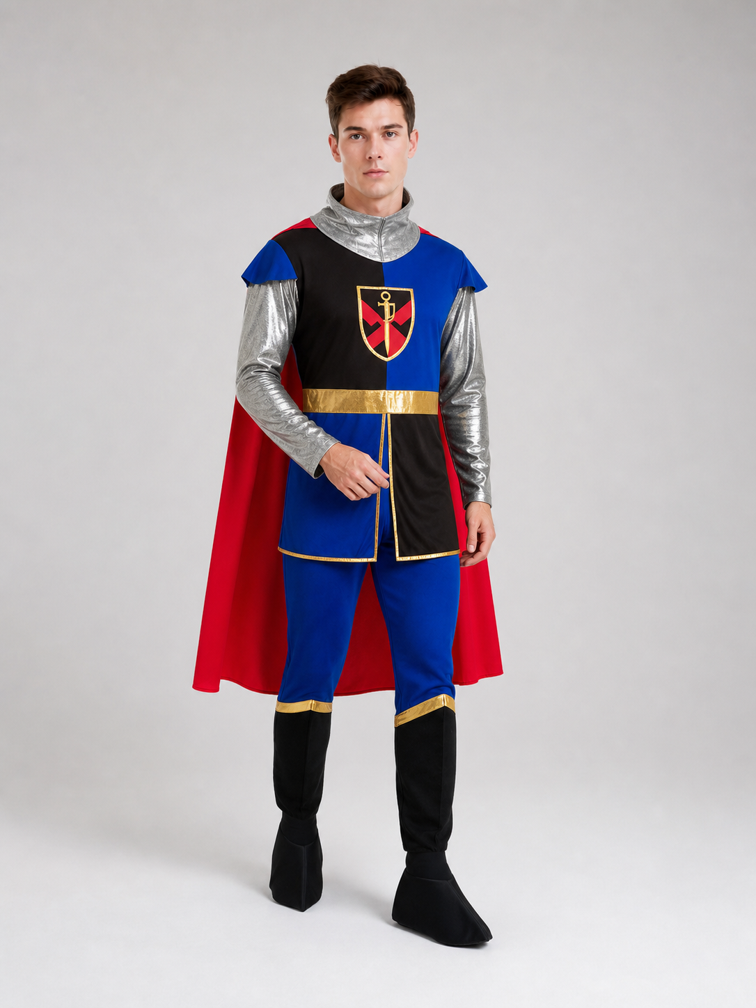 Crusader Cosplay Costume with Hood and Cloak