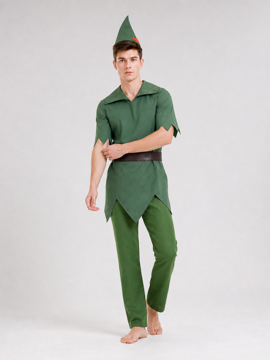Peter Pan Cosplay Costume with Hat and Belt