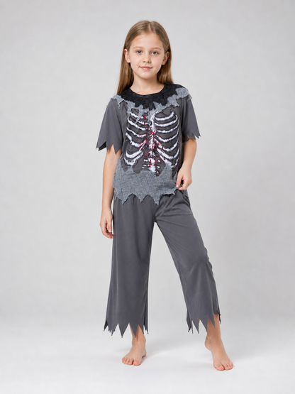 Halloween Skeleton Costume: Shirt and Pants