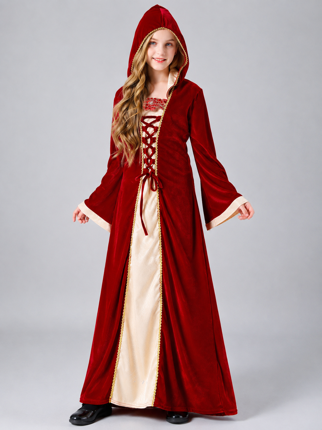 Stage dress with hood and lacing Costume Dresses detail