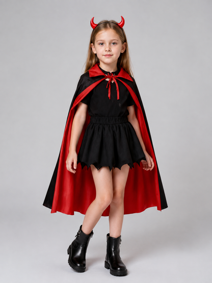 Vampire Costume with Cape and Horns Costume Capes detail