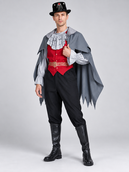 Vampire Costume: Cape, Vest, Hat