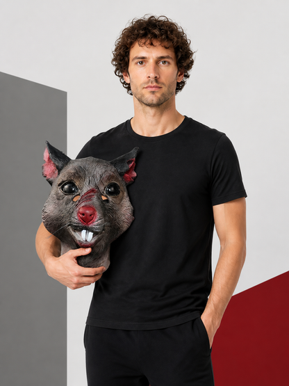 Rodent-Shaped Carnival Mask for Halloween and Cosplay Costume Masks detail