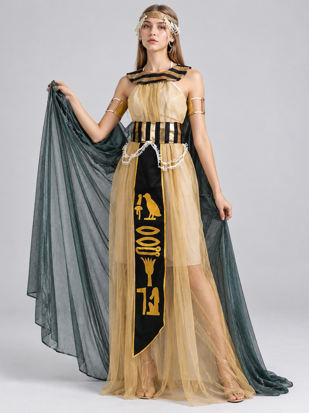 Egyptian-Style Carnival Costume with Cape Costume Capes detail