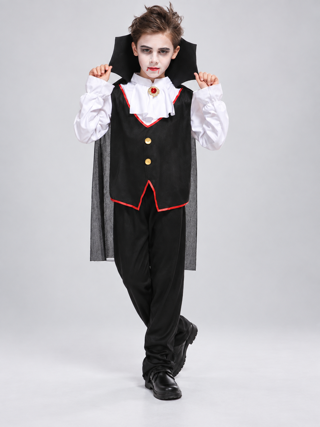Children's Vampire Costume with Cape Costume Capes detail