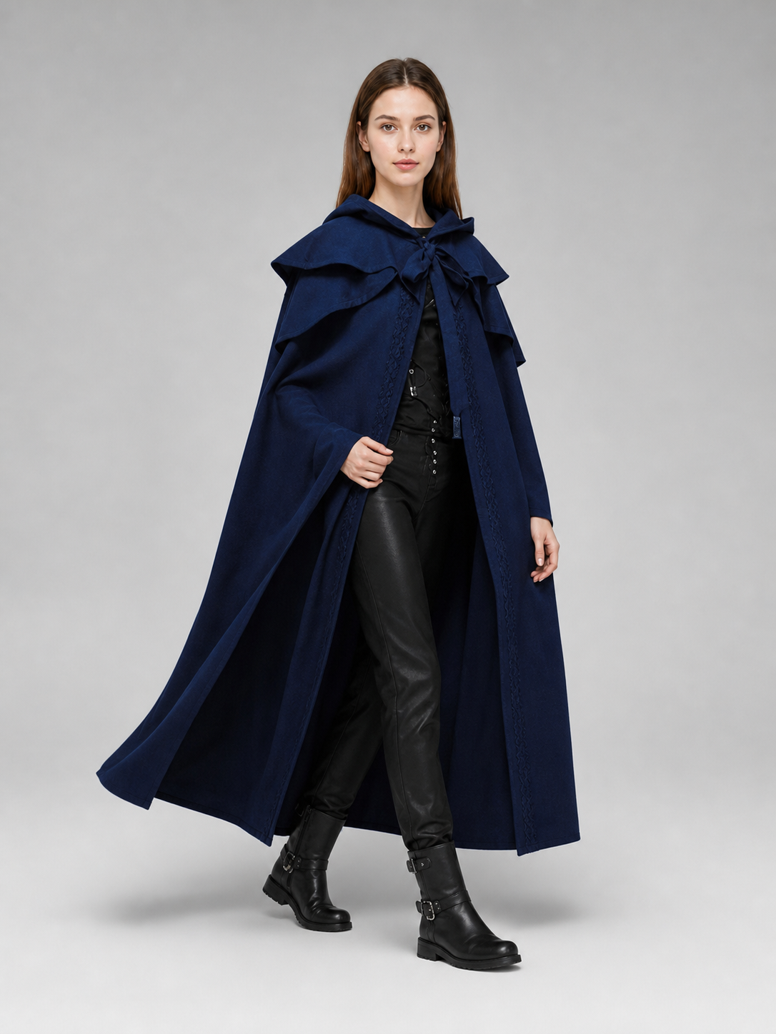 Medieval Gothic Hooded Cloak for Cosplay