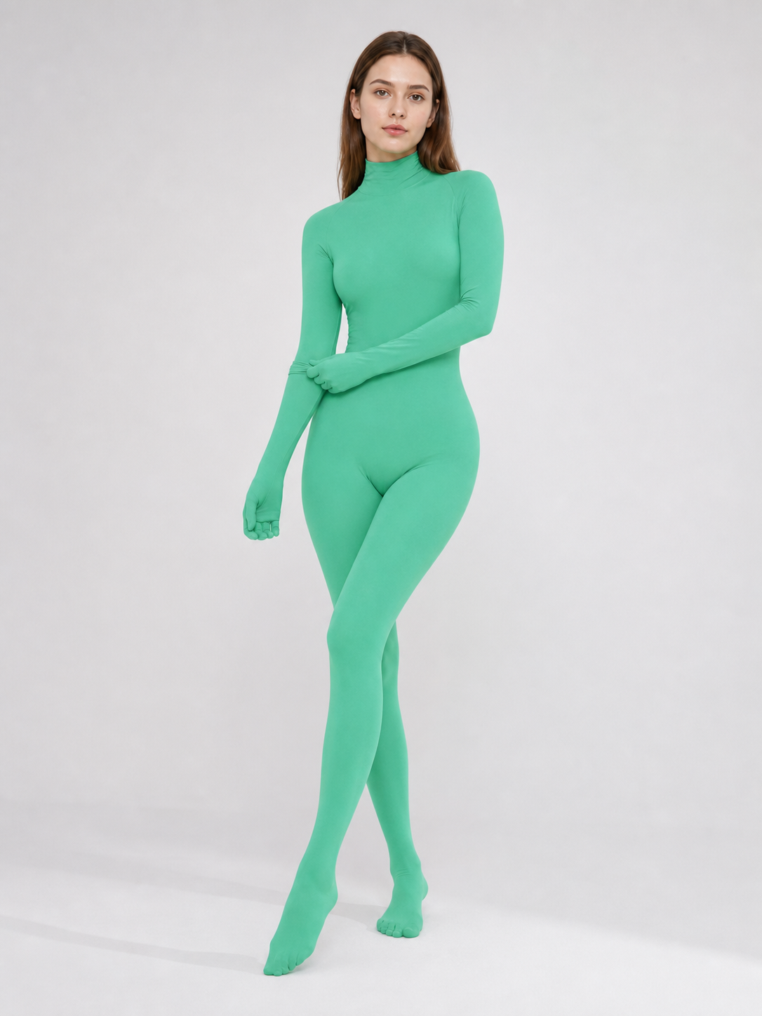 One-piece hooded costume for cosplay and stage use