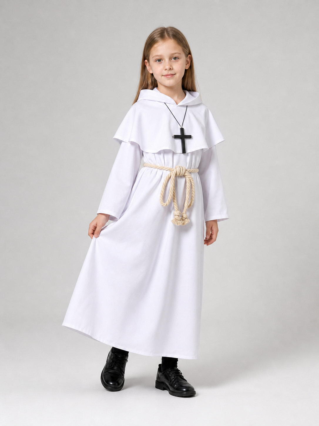 White Hooded Clergyman Costume