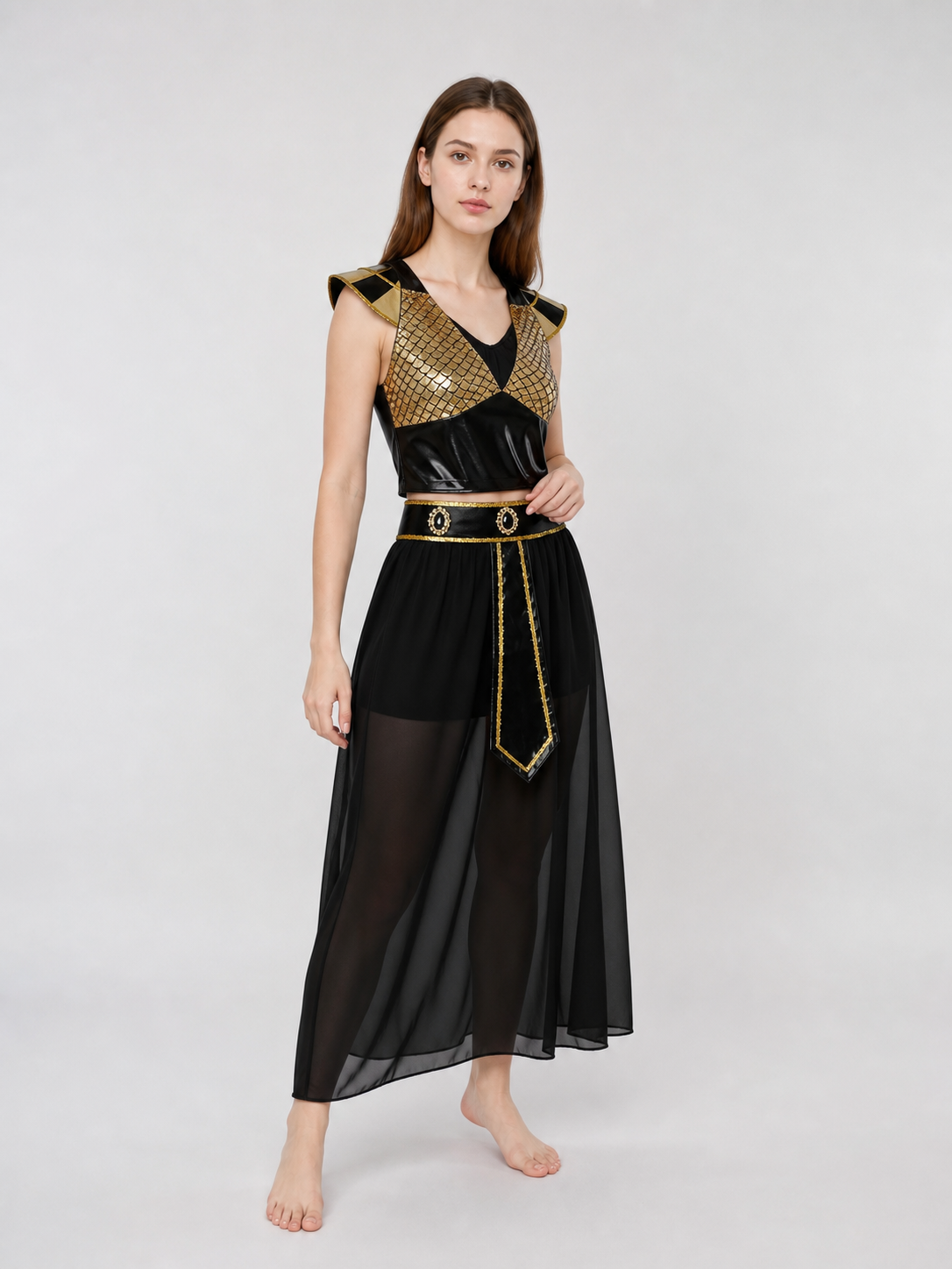 Egyptian XXL costume, black and gold set