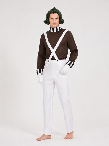 Halloween Costume with Green Wig