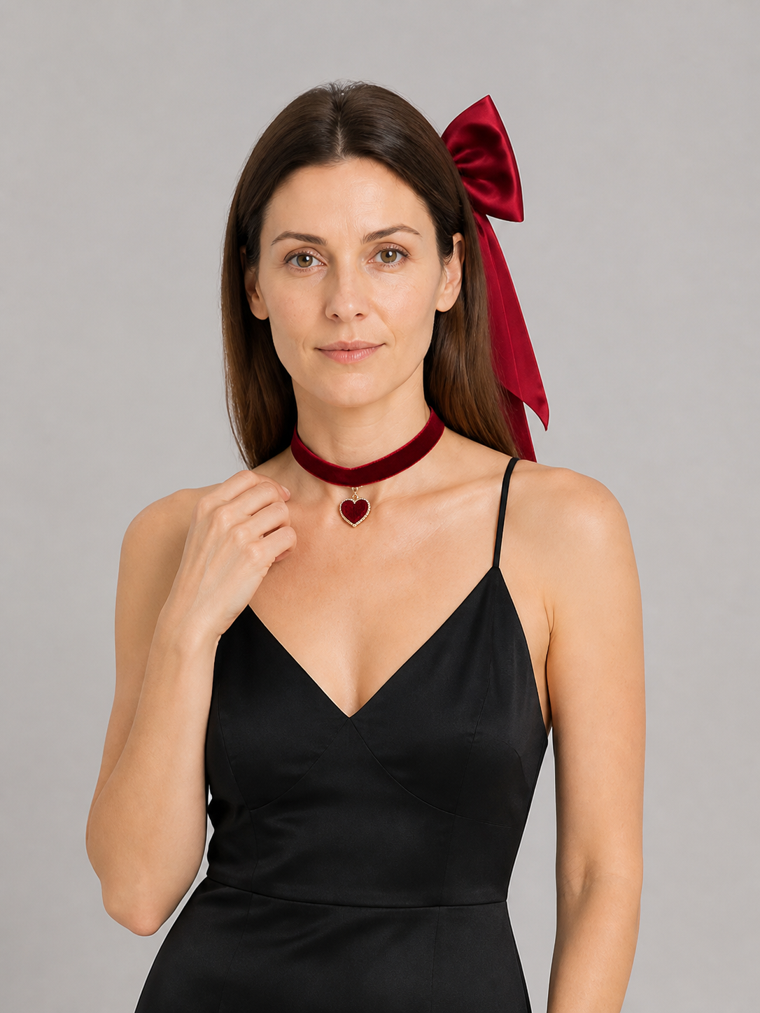 Carnival headpiece with a large bow and ribbons