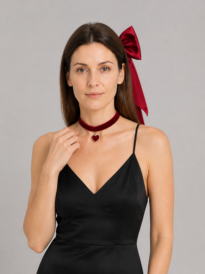 Carnival headpiece with a large bow and ribbons
