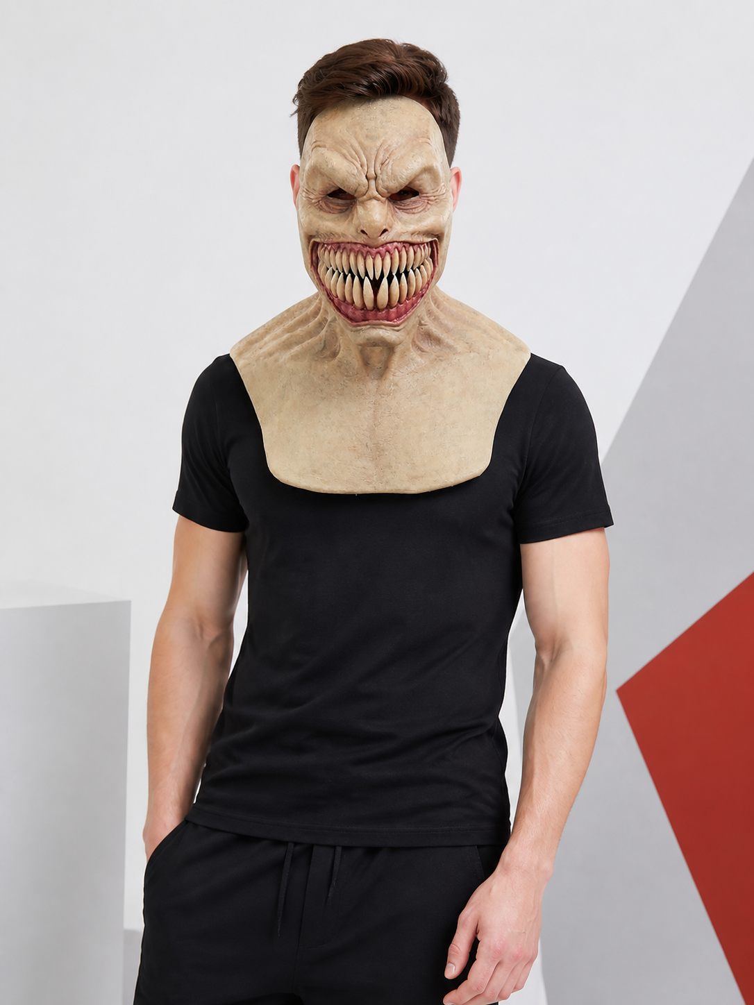 Halloween Monster Carnival Mask with Sharp Teeth Costume Masks detail
