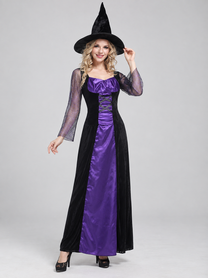 Witch Costume: Dress, Hat, Purple