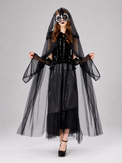 Vampire Costume with Dress and Cape, Gothic Look