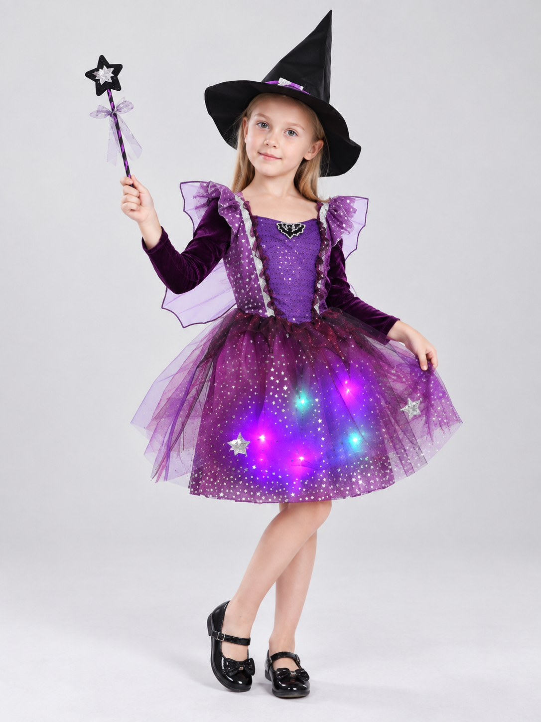 Witch Costume with Light-Up Skirt
