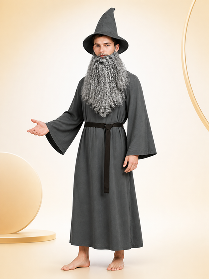 Wizard Costume: Robe, Hat, Beard