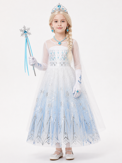 Halloween Snow Queen Costume on-model front view