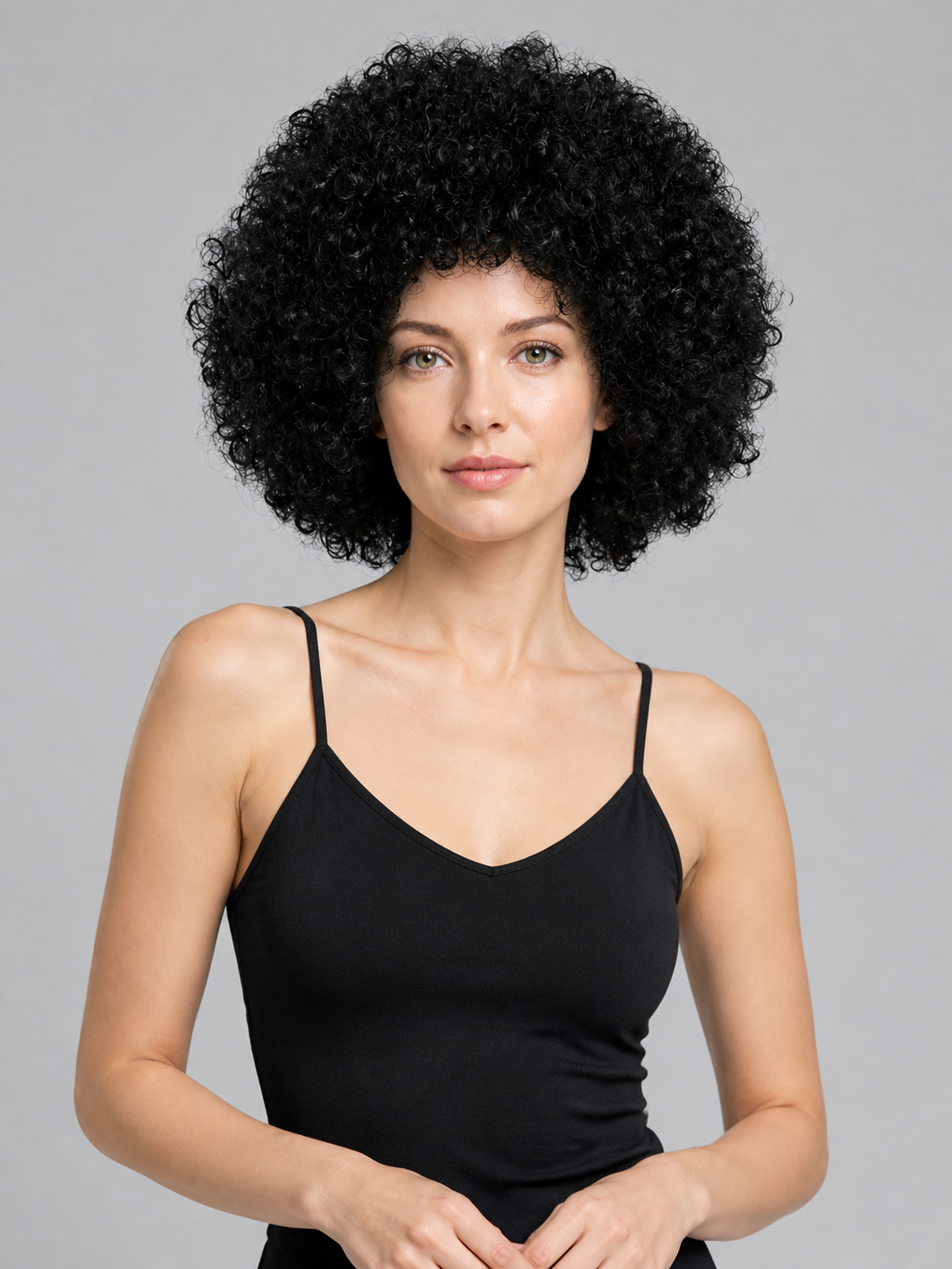 Black Short Curly Voluminous Costume Wig Costume Wigs detail
