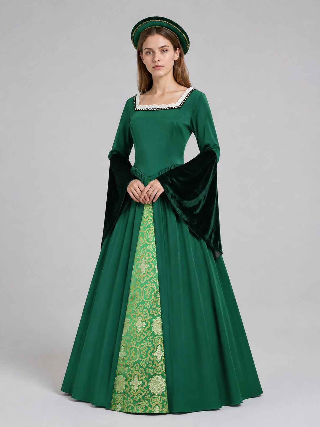 Cosplay Costume: Floor-Length Dress and Hat Costume Dresses detail